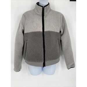 Foray Golf Women’s Full Zip‎ Sherpa Fleece Lined Grey Jacket Sweatshirt Sz S